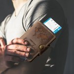 Personalized World Map Compass Genuine Leather Passport Holder with Engraved Name and Card Slots Travel Adventure Essential Gift for Travel Lover