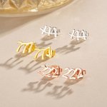 Personalised Dainty Angel Number Lucky Number Stud Earrings Birthday Gift for Friends Girls