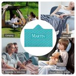 Couverture à Capuche Personnalisée avec Noms Cadeau Anniversaire Noël pour Grand-parents et Parents