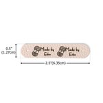 Personalized Set of 10 Made By Leather Crochet Knitted Tags Labels with Engraved Name Rivets Knitwear Accessories Gift for DIY Knitter Sewing Lovers