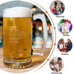 Personalisierte eingraviert lustiges Zitat Definition Name 16oz Glas Bierkrug mit Griff Geburtstag Party Geschenk für Männer Freunde Schnapsliebhaber