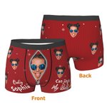 Personalized Jingle My Bells Face Photo Boxer Brief with Name Funny Quote Men's Underwear Valentine's Day Christmas Gift for Him