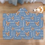 Personalisierte niedlichen Hund Katze Foto Avatar Pfote drucken Knochen weiche Kapuze Decke mit Namen Multicolor Geburtstag Geschenk für Tierliebhaber