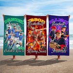 Personalisierte schnell saugfähige weiche 1-5 Foto brillant Blitz Name Strandtuch Sommer Accessoire Geburtstag Geschenk für Sportliebhaber