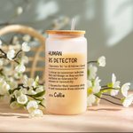 Gepersonaliseerd Grappig Citaat Definitie 20oz Naam Frosted Bier Kan Glas met Bamboe Deksel en Rietje Verjaardag Kantoor Cadeau voor Collega's Vriende