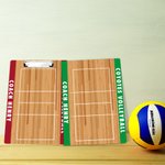 Personalized Volleyball Court Design Text Dry Erase Clipboard with Low Profile Clip End of Season Appreciation Gift for Coach Trainer Teacher