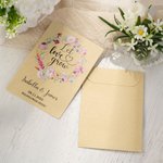 Paquete de 20 semillas de flores silvestres en papel kraft personalizadas con nombre y fecha Set de 20 regalos de boda Regalo de despedida de soltera para invitadas