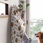 Personalisierte niedlichen Hund Katze Foto Avatar Pfote drucken Knochen weiche Kapuze Decke mit Namen Multicolor Geburtstag Geschenk für Tierliebhaber