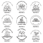 Personalisierter Blühende Blumen im Buch DIY Buchpräger mit Namen Handgehaltener Prägestempel Geburtstag Geschenk für Bücherliebhaber Leseclubs