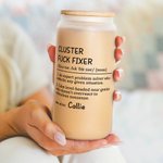 Gepersonaliseerd Grappig Citaat Definitie 20oz Naam Frosted Bier Kan Glas met Bamboe Deksel en Rietje Verjaardag Kantoor Cadeau voor Collega's Vriende