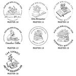 Personalisierter Blühende Blumen im Buch DIY Buchpräger mit Namen Handgehaltener Prägestempel Geburtstag Geschenk für Bücherliebhaber Leseclubs