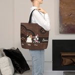 Borsa da spesa capiente con design di cane o gatto personalizzabile fino a 8 nomi regalo di compleanno per amanti degli animali