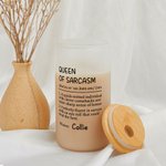 Gepersonaliseerd Grappig Citaat Definitie 20oz Naam Frosted Bier Kan Glas met Bamboe Deksel en Rietje Verjaardag Kantoor Cadeau voor Collega's Vriende