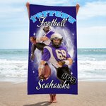 Personalisierte schnell saugfähige weiche 1-5 Foto brillant Blitz Name Strandtuch Sommer Accessoire Geburtstag Geschenk für Sportliebhaber