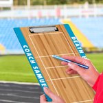 Personalized Volleyball Court Design Text Dry Erase Clipboard with Low Profile Clip End of Season Appreciation Gift for Coach Trainer Teacher