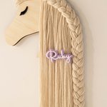 Henkilökohtainen Fantasy yksisarvinen lanka tupsu hiustarvikkeet varastointi järjestäjä nimi hiuslipsit söpö lapsi huoneen seinä sisustus syntymäpäivälahja tytöille