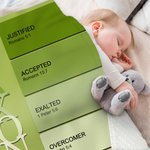 Coperta di sicurezza per neonati con sfondo a puntini Regalo religioso per neonati, personalizzata Dio dice che sono il significato del nome su un versetto biblico