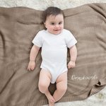 Gepersonaliseerde geborduurde naam Warm gebreid katoen Baby Nursery Blanket Baby Shower Birthday Gift voor pasgeborene