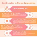 Bouteille d'Eau 480ml Personnalisée avec Dessin Enfant Fleur de Naissance Nom Bouteille avec Paille Couvercle Étanche Cadeau Anniversaire pour Enfant