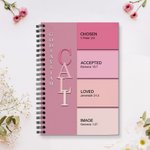 Personalized God Says I Am Name Meaning on Bible Verse A5 Lined Spiral Notebook Baptism Confirmation Christmas Gift for Family Christians