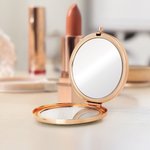 Personalisierte kompakte Make-up-Spiegel gefaltet Spiegel mit Namen Hochzeit Braut Dusche Geschenk für sie Brautjungfer