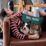 Personalizzato 1-6 cane gatto foto collage guai Maker morbido cuscino copertina Home Decor regalo di compleanno per l'amante degli animali domestici