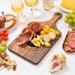 Gepersonaliseerde Gegraveerde Foto Ontwerp Houten Charcuterie Snijplank met Handvat en Naam Verjaardag Huwelijk Woondecoratie Cadeau voor Familie