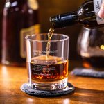 Personalised Funny Quote Definition Name Whisky Bourbon Rocks Glasses with Slate Coaster Set Birthday Party Gift for Colleagues Family Friends