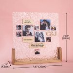 Ornement Acrylique Personnalisé avec 9 Photos en Forme de Cœur Cadeau de St-Valentin Anniversaire de Mariage pour Couple Famille