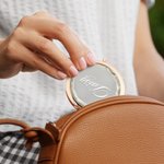 Personalisierte kompakte Make-up-Spiegel gefaltet Spiegel mit Namen Hochzeit Braut Dusche Geschenk für sie Brautjungfer