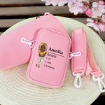 Personalizado Cartoon Nombre del personaje Definición Botella de Agua Bolsa con bolsa y correa ajustable Tumbler Accesorios Regalo de cumpleaños para las mujeres