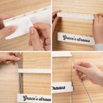 Personalized 3D Printed 8 Dividers Reusable Straw Brush Holder Organizer with Hooks Tape Kitchen Storage Essentials Birthday Gift for Family Friend