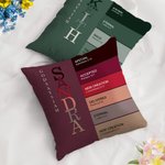 Personnalisé Dieu dit que je suis Nom Signification sur verset biblique Colorful Throw Pillow Cover Home Decor Baptême Inspirational Birthday Gift for