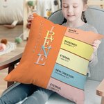 Personnalisé Dieu dit que je suis Nom Signification sur verset biblique Colorful Throw Pillow Cover Home Decor Baptême Inspirational Birthday Gift for