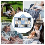 Gepersonaliseerde Paw Print 4 of 6 Hond Kat Foto Collage Zachte Hooded Deken met Naam Herdenking Sympathie Gift voor Verlies van Huisdier