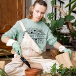 Personalizada Rosa Margarita Floral Camiseta Sudadera con Texto Tienda Apertura Cumpleaños Regalo para los amantes de los arreglos florales Jardinería