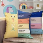 Personnalisé Dieu dit que je suis Nom Signification sur verset biblique Colorful Throw Pillow Cover Home Decor Baptême Inspirational Birthday Gift for