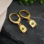 Pendientes Personalizados Minimalistas Estrella Polar del Norte con Piedra de Cumpleaños Regalo de San Valentín para Mujer