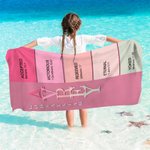 Personalized God Says I Am Name Meaning on Bible Verse Oversized Beach Towel Baptism Confirmation Christmas Gift for Family Christians