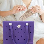 Personalisiertes Durchsichtiges Namenstasche-Garnspinner-Set Häkeln Stricken Zubehör für BOGG-Urlaub Geburtstag Geschenk für Handarbeits-Liebhaber