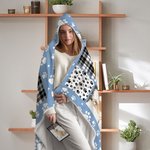 Gepersonaliseerde Paw Print 4 of 6 Hond Kat Foto Collage Zachte Hooded Deken met Naam Herdenking Sympathie Gift voor Verlies van Huisdier