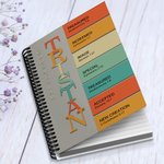 Personalized God Says I Am Name Meaning on Bible Verse A5 Lined Spiral Notebook Baptism Confirmation Christmas Gift for Family Christians