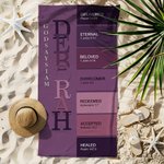 Personalized God Says I Am Name Meaning on Bible Verse Oversized Beach Towel Baptism Confirmation Christmas Gift for Family Christians