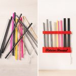 Personalized 3D Printed 8 Dividers Reusable Straw Brush Holder Organizer with Hooks Tape Kitchen Storage Essentials Birthday Gift for Family Friend