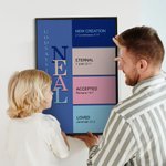 Personalized God Says I Am Name Meaning on Bible Verse Colorful Canvas Painting Inspirational Wall Art Baptism Birthday Gift for Kids Family