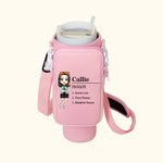 Personalizado Cartoon Nombre del personaje Definición Botella de Agua Bolsa con bolsa y correa ajustable Tumbler Accesorios Regalo de cumpleaños para las mujeres