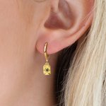 Pendientes Personalizados Minimalistas Estrella Polar del Norte con Piedra de Cumpleaños Regalo de San Valentín para Mujer