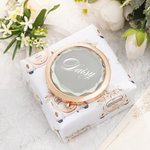 Personalisierte kompakte Make-up-Spiegel gefaltet Spiegel mit Namen Hochzeit Braut Dusche Geschenk für sie Brautjungfer