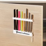 Personalized 3D Printed 8 Dividers Reusable Straw Brush Holder Organizer with Hooks Tape Kitchen Storage Essentials Birthday Gift for Family Friend