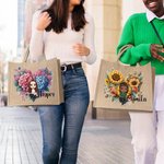 Sac en toile de jute avec nom Cadeau de Saint-Valentin pour ami(e) famille